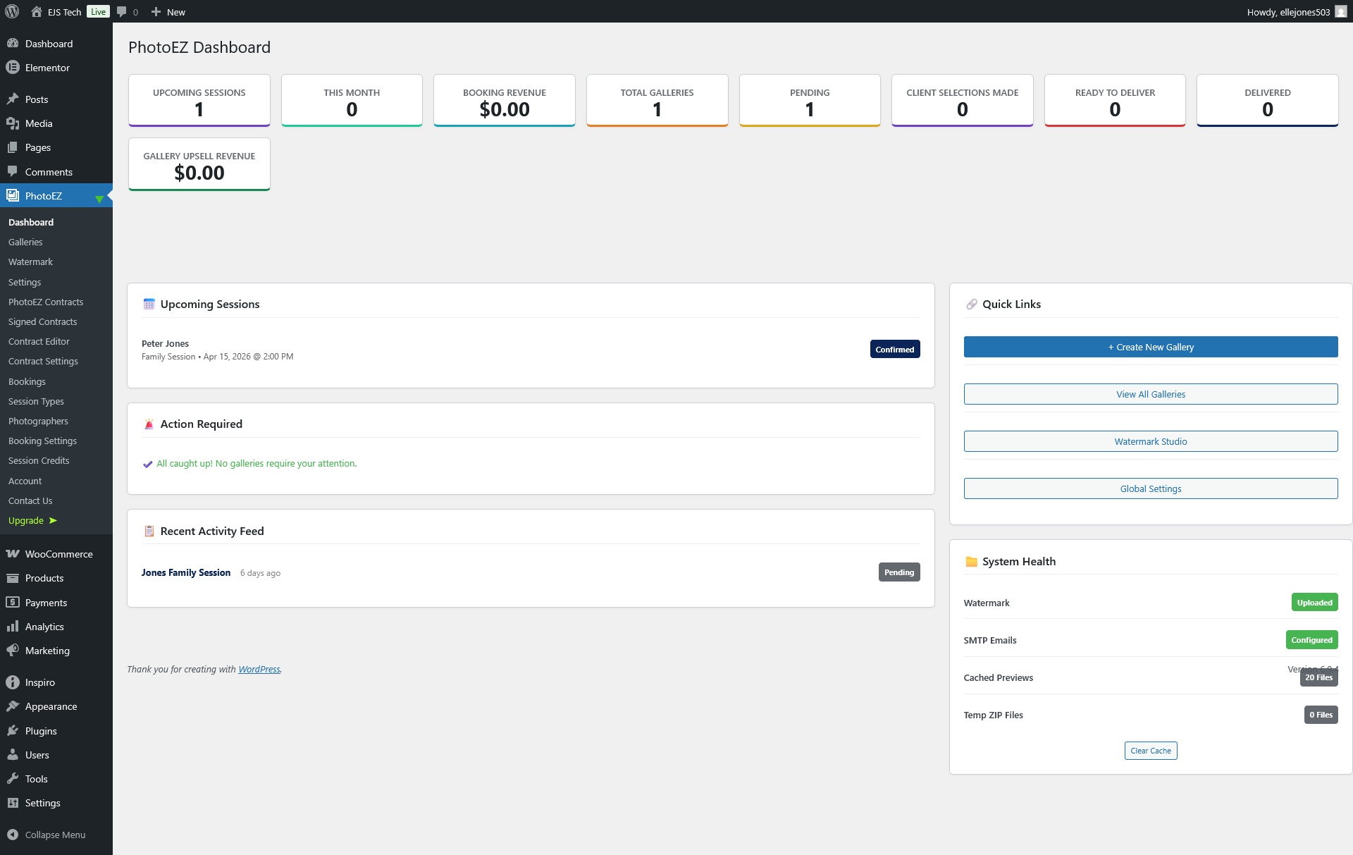 PhotoEZ Dashboard