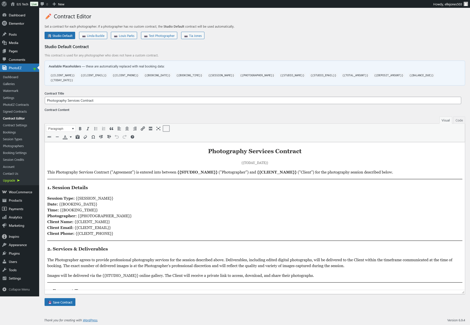 Contract Editor